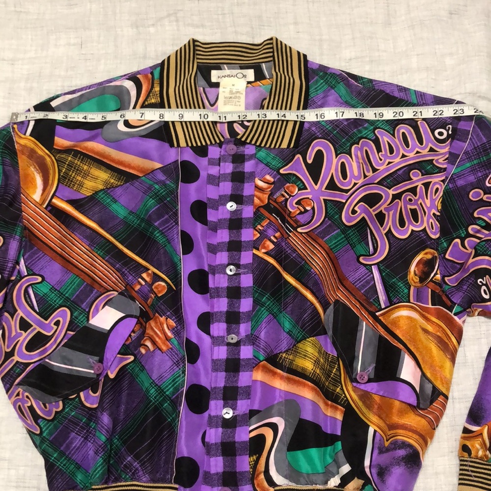 Vintage Kansai O2 silk bomber jacket - Picture 7 of 9